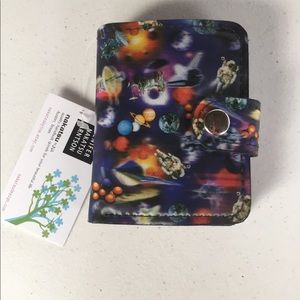 3D space astronaut lenticular vinyl bifold wallet